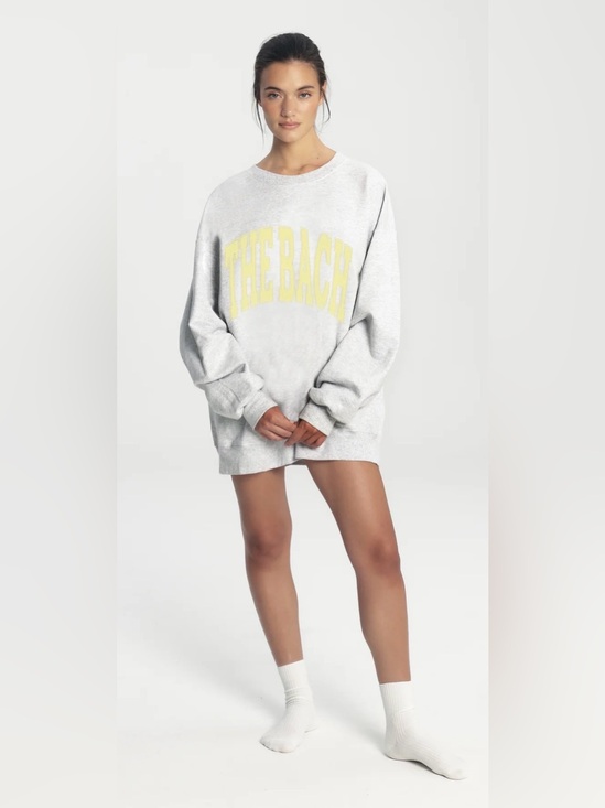 The Bar Tops - The Bar The Bach Oversized Varsity Sweatshirt / Gray / Size XLarge